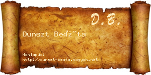 Dunszt Beáta névjegykártya